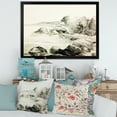 thumbnail image 3 of Designart 'Black and White Lake Shore' Nautical & Coastal Framed Art Print, 3 of 4