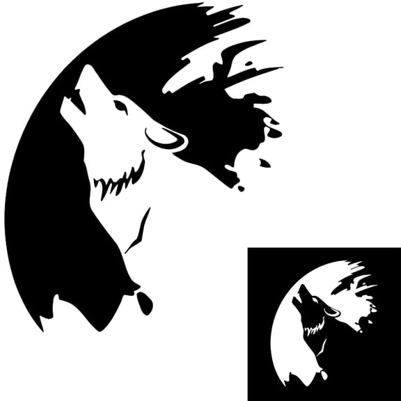SPRING PARK Fashion Wolf Design Car Truck Body Window Reflective Decals Sticker Decoration