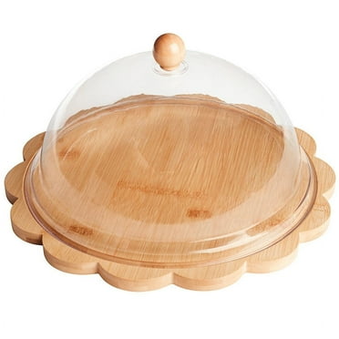 Bamboo Cake Plate with Dome