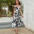thumbnail image 3 of Dalmatian Print Dress Fashion Boho Beach Long Dresses Female Party Printed Maxi Dress, 3 of 9