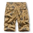 thumbnail image 4 of WREESH Men's Casual Shorts Cargo Shorts Cargo Shorts Running Shorts Multiple Utility Pockets Elastic Waist Cotton Hiking Shorts Khaki, 4 of 9