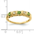 thumbnail image 2 of 14K Yellow Gold 2.75mm Peridot AA Diamond Ring Size 6, 2 of 5