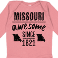 thumbnail image 4 of Inktastic Missouri Awesome Since 1821 Boys or Girls Long Sleeve Baby Bodysuit, 4 of 5