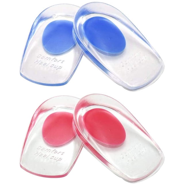 2 pares de taloneras de gel, taloneras de silicona para fascitis plantar, espolón calcáneo y dolor de Aquiles, taloneras de gel Xemadio LL-2161