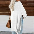 thumbnail image 6 of Cnbwig Cardigan For Women Casual Lightweight Long Sleeve Solid Color Open Front Cardigan for Women with Pockets White XL, 6 of 8