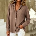 thumbnail image 5 of Women's Long Sleeve Button Down Shirts Collared Basic Dress Shirt Loose Fit Casual Tops with Chest Pocket, 5 of 7