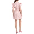 thumbnail image 2 of Sail to Sable womens  V-Neck Flutter Sleeve Mini Dress, XXS, Pink, 2 of 3