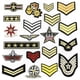 thumbnail image 1 of Paquete de 20 parches bordados del ejército de EE. UU. Rango de sargento para coser en el hombro, 1 of 5