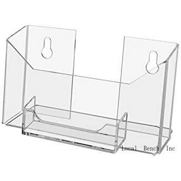 6”W Postcard Holder With Business Card Attachment Pack Of 4 Countertop