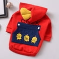 thumbnail image 3 of Pet Clothes, Dog Hooded Sweatshirt Warm Cotton Coat Duck Sweater Winter Costume Jacket for Puppy Small Medium Dog (S, Red), 3 of 3