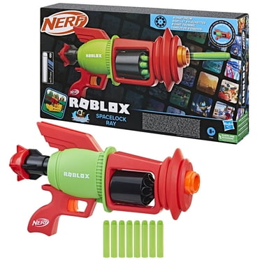 Nerf Roblox Build A Boat For Treasure: Spacelock Ray Blaster, Redeem Exclusive Virtual Item, 8 Darts