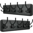 thumbnail image 1 of GFDYREE Rustic Wall Mounted Coat Rack, Case of 2, Pine Real Wood Plank Wall Coat Rack with 5 Hooks, Farmhouse Coat Hanger Wall Mount for Hanging Backpack Jacket Coat Hat, 1 of 6