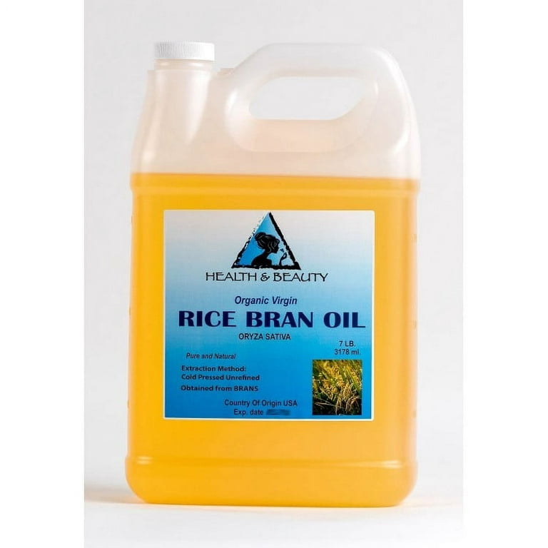 4 lbs Cold pressed VIRGIN UNREFINED Rice Bran Oil 100% pure oil