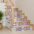 thumbnail image 3 of 7" X 7" Vintage Turq Blush And Mauve Peel And Stick Removable Tiles, 3 of 7