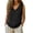 Black, variant on Women’s Sleeveless V Neck Top With Front Pocket Casual Loose Fit Lightweight Summer Blouse For Daily Wear Work Office Travel
