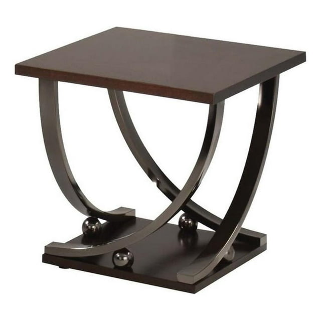 ACME Isiah Square Metal End Table in Black