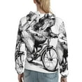 thumbnail image 7 of Haiem Capybara Riding Bicycle for Women's Fashion Hoodies & Sweatshirts with Kangaroo Pocket,Hooded Sweatshirt with Eye-catching Drawstrings-Large, 7 of 7