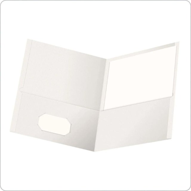 Fólder C/solapas, Oxford, Tamaño Carta, Color Blanco, 25 Piezas
