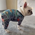 thumbnail image 4 of YAWUBT Dog Tattoo Print Jumpsuit for French Bulldog Pug Corgi Pitbull, Stylish Full-Body Pet T-Shirt, 4-Legged Dog Outfit for Small Medium Breeds, All-Season, 4 of 6