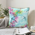 thumbnail image 6 of Kll Dragonfly Floral Decorative Throw Pillow Covers Velvet Soft For Couch Sofa Bedroom Living Room Outdoor -20"X20", 6 of 8