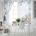 thumbnail image 5 of Orange Blue Starfish Coastal Blackout Curtains for Bedroom, Summer Beach Eucalyptus Thermal Insulated Kitchen Drapes with Grommets, Light Blocking Window Treatment, 2 Panels 52" x 90", 5 of 7