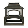 thumbnail image 4 of Rectangular Metal Outdoor Wood Burning Fireplace 37-Inch Log Burner Fire Pit Antique Brass - Patio Garden Backyard, 4 of 17