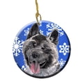 thumbnail image 1 of Akita Winter Snowflakes Holiday Ceramic Ornament, 1 of 1