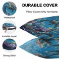 thumbnail image 4 of Waterproof Throw Pillow Covers Set of 2, 20x12 Inch Coastal Blue Turtle Decorative Pillowcases Outdoor Pillow Slip Cushion Covers Set for Couch Tent Tropical Ocean Animal Coral Fish, 4 of 7