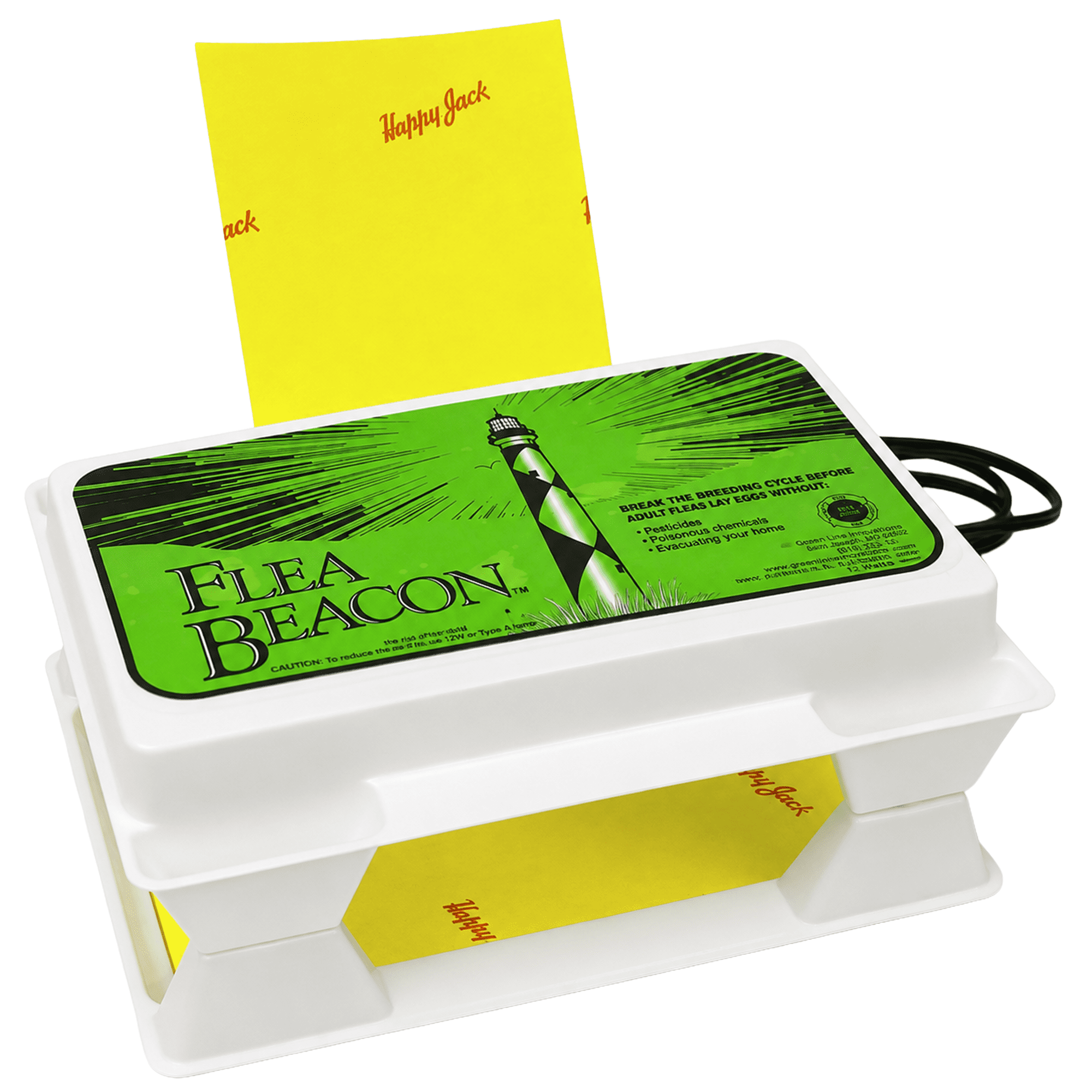 Happy Jack Flea Beacon Indoor Flea Trap, Lighted Plug-In Pest Control Device Kit for Home