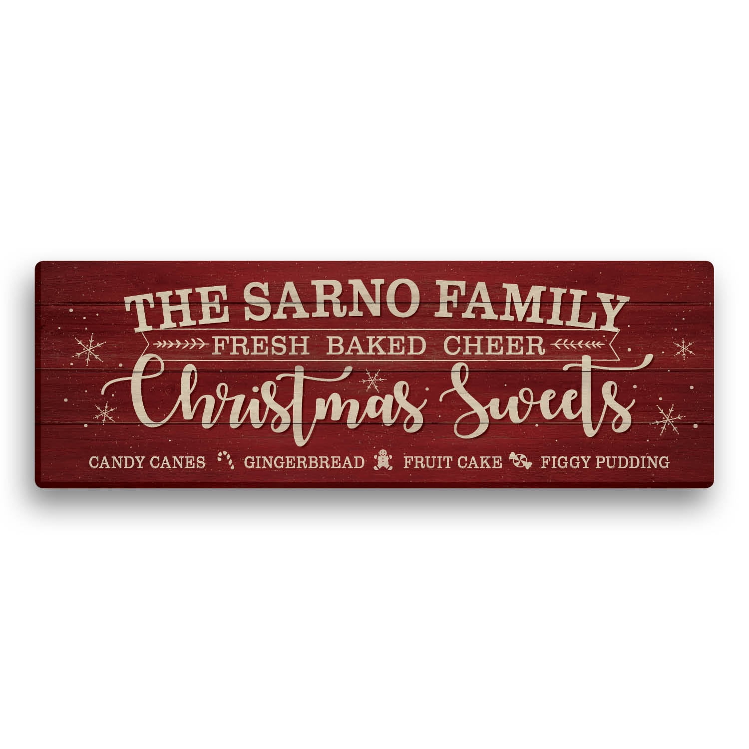 Personalized Christmas Sweets Canvas Print