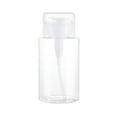 thumbnail image 1 of Empuje hacia abajo dispensador de bombeo botella rellenable para removedor de maquillaje quitaesmalte de uñas maquillaje agua y tóner (plástico transparente), 1 of 2