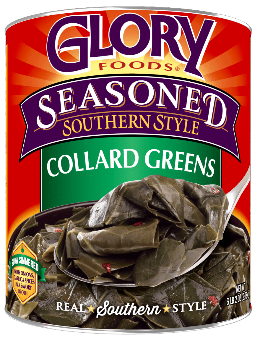 Glory Foods Seasoned Southern Style Collard Greens, 98 oz., Can