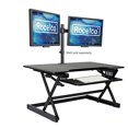 thumbnail image 1 of Rocelco 38" Large Height Adjustable Standing Desk Converter - Quick Sit Stand Up Dual Monitor Riser - Gas Spring Assist Computer Workstation - Retractable Keyboard Tray - Black (R DADRB-38), 1 of 5
