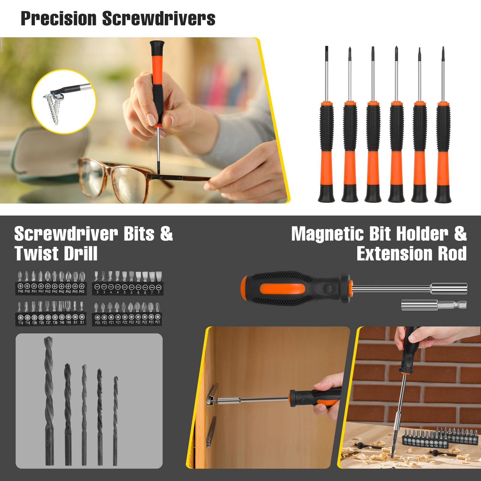 Cshidworld 171-Piece Mechanics Tool Set Socket Wrench Kit photo 3