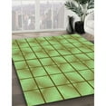 thumbnail image 3 of Ahgly Company Machine Washable Indoor Square Transitional Yellow Lawn Green Area Rugs, 4' Square, 3 of 7