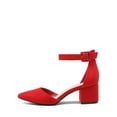 thumbnail image 3 of Zapatos DREAM PAIRS ANNEE Tacones de Punta en Ante Rojo Talle 9, 3 of 7