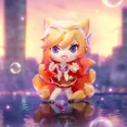 thumbnail image 5 of POP MART Fight For the Golden Spatula Chibi Tft Mobile Little Hero Series Blind Ahri Akali Yone Lux Gwen Figure Model Toy Gift, 5 of 5