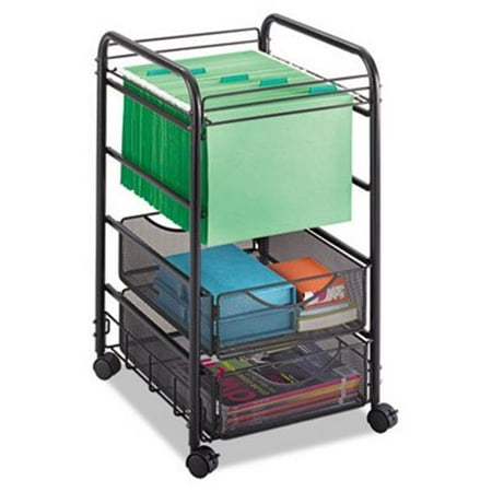 - Onyx Mesh Mobile File Two Drawers 15.75w x 17d x 27h Black