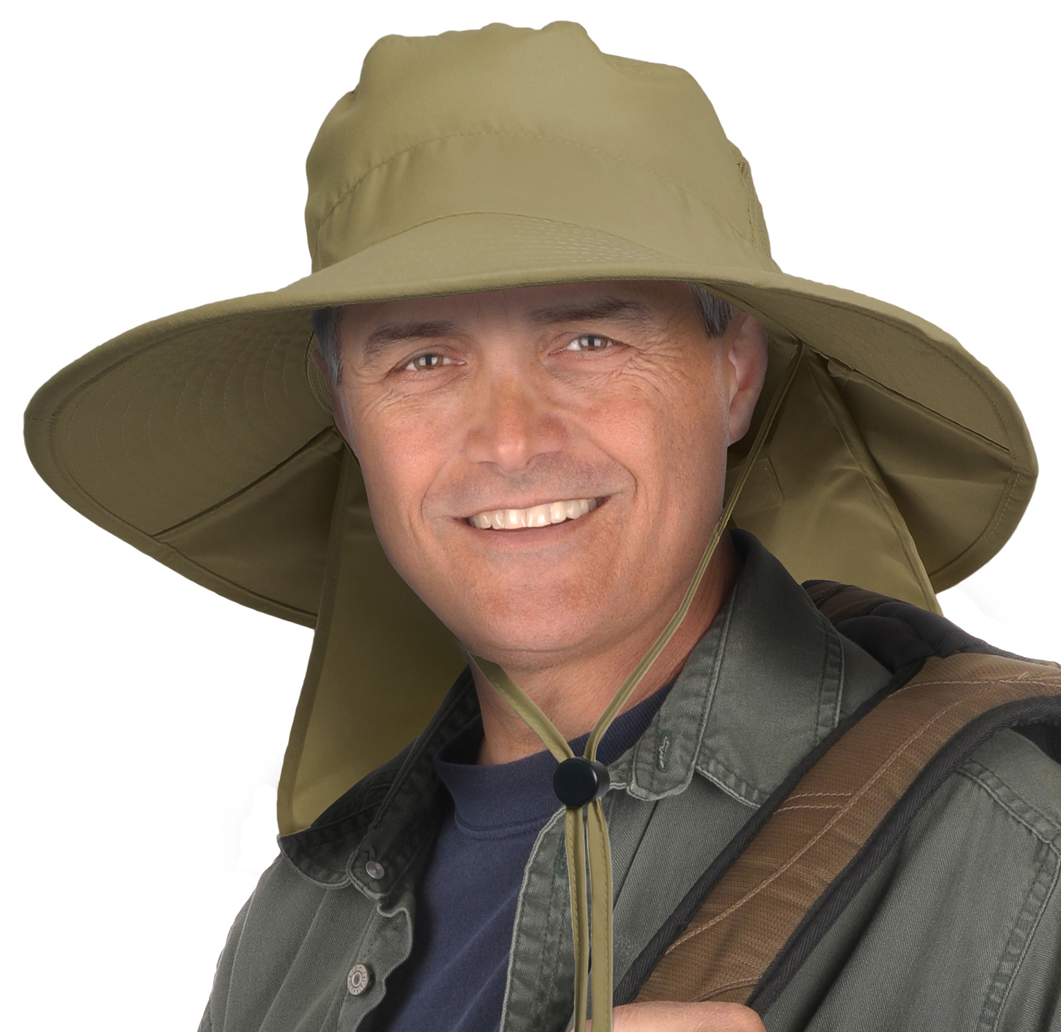 Sun Blocker UV Protection Hat Unisex Foldable Neck Flap & Adjustable