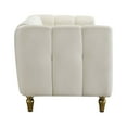 thumbnail image 6 of Modern Velvet Sofa, Button Tufted Chesterfield Sofa with Arms and Gold Metal Legs, 3-Seater Sofa Couch Upholstered Sofa for Living Room Bedroom Office Apartment, 83.07"×31.89"×27.95", Beige, 6 of 7