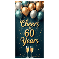 thumbnail image 1 of 60th Birthday Backdrop Banner Party Decoration Cheers to 60 Years Background Decorations Celebration Event Supplies Photography Props, 1 of 4