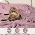 thumbnail image 3 of Superior Fleece Plush Fluffy Soft Blanket, Polka Dot Mauve, Throw, 3 of 9