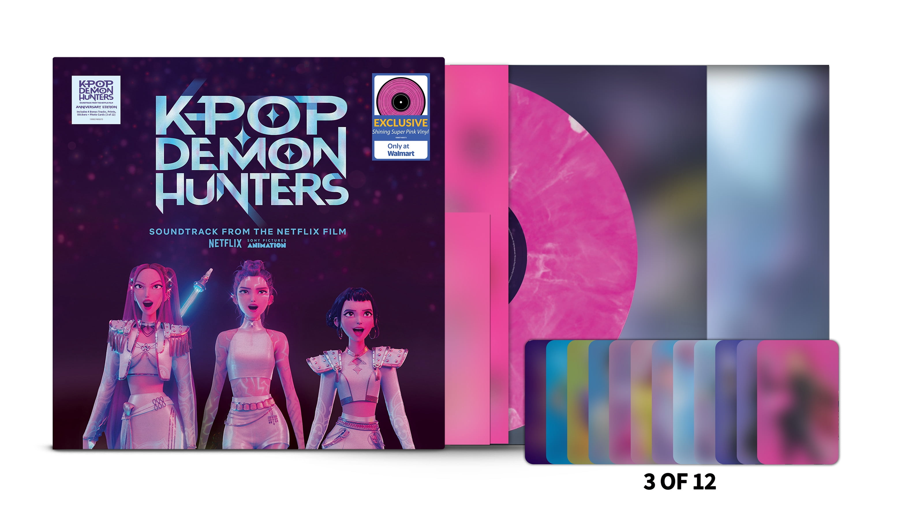 KPop Demon Hunters Cast, HUNTR/X, Saja Boys - KPop Demon Hunters (Soundtrack from the Netflix Film) (Anniversary Edition) (Walmart Exclusive) - Super Pink Vinyl