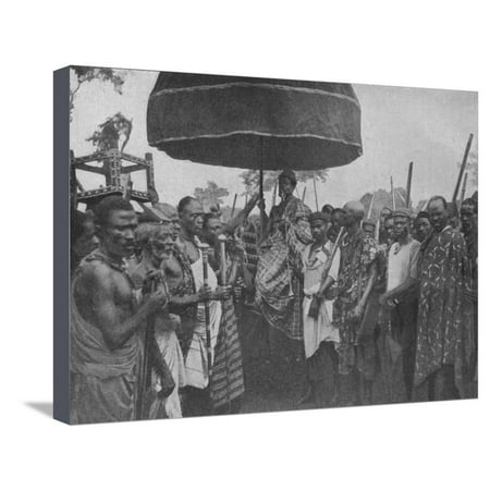 The Subdued King Of Akim Carried On His Chair Of State 1902 Stretched Canvas Print Wall Art