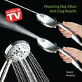 thumbnail image 2 of High Pressure 8-mode Handheld Shower Head - Anti-clog Nozzles, Built-in Power Wash to Clean Tub, Tile & Pets, Extra Long 6 ft. Stainless Steel Hose, Wall & Overhead Brackets - 1.8 GPM, 2 of 5