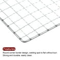 thumbnail image 4 of Uxcell Square BBQ Grill Net 7.9"x15.7" Galvanized Iron Barbecue Mesh Mat for Baking Charcoal Grilling Roasting, 4 of 5