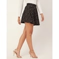 thumbnail image 3 of Moomaya Printed Mini Skirts For Women, Elastic High Waist Short A-Line Skirt, 3 of 9