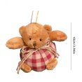 thumbnail image 6 of Dserfhy 2Pcs Mini Plaid Bear Ornaments Christmas Tree Hanging Decor Cute Bear Keychain Festive Xmas Stocking Stuffer Gifts, 6 of 8