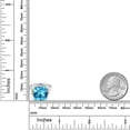 thumbnail image 6 of Gem Stone King 925 Silver and 10K Yellow Gold Swiss Blue Topaz Solitaire Engagement Ring for Women | 8.30 Cttw | Cushion 12MM | Gemstone November Birthstone | Size 9, 6 of 6