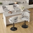 thumbnail image 2 of Hawsaiy Modern Bar Stools Set of 2, Ergonomic Double-Layer Upholstered Bar Stools with Back, Adjustable Swivel Barstools for Kitchen Island, Gray, 2 of 11